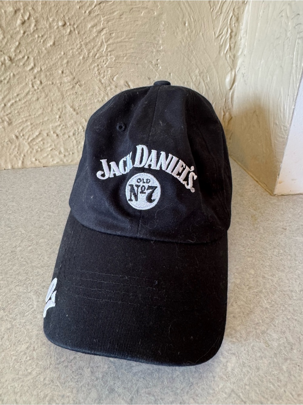 Jack Daniel's Black Baseball Cap with White Embroidered Logo